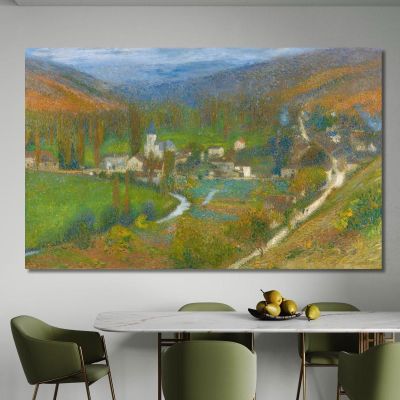 Veduta Generale Di Labastide-Du-Vert Dall’Alto Del Parco Di Marquayrol Henri Martin hmt88 quadro stampa su tela