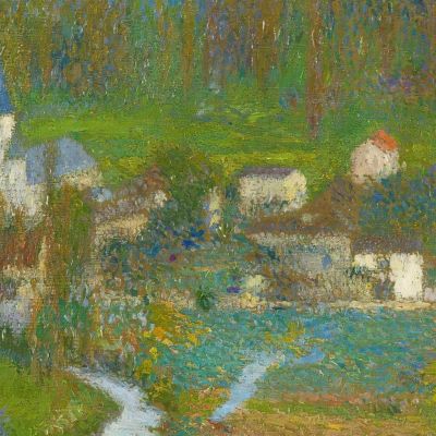 Veduta Generale Di Labastide-Du-Vert Dall’Alto Del Parco Di Marquayrol Henri Martin hmt88 quadro stampa su tela