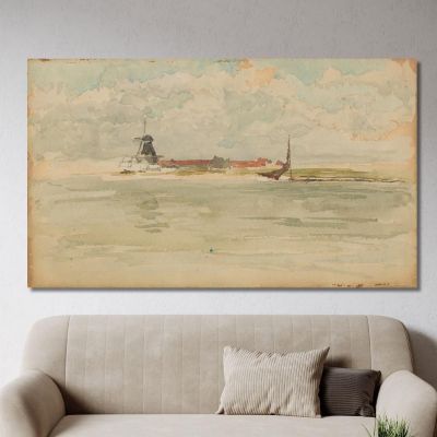 Eine Kleine Rote Note Dordrecht James Abbott McNeill Whistler, jam1 drucken auf leinwand