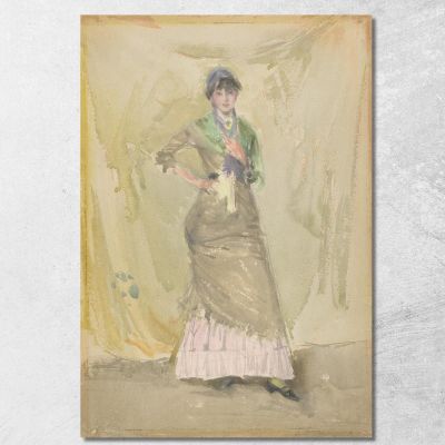 Una Nota In Verde James Abbott McNeill Whistler jam2 quadro stampa su tela