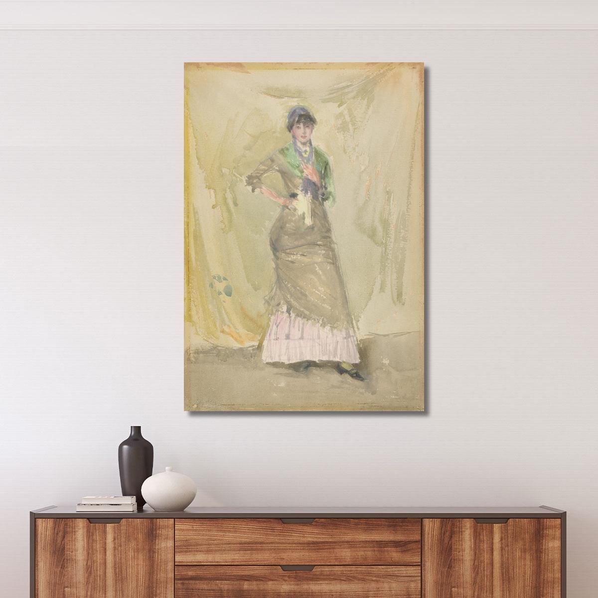 Una Nota In Verde James Abbott McNeill Whistler jam2 quadro stampa su tela