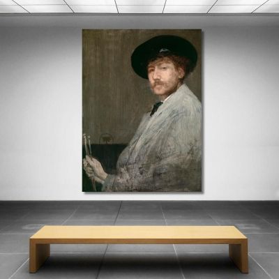 Arrangement In Gray Portrait Of The Painter James Abbott McNeill Whistler, jam17 canvas print