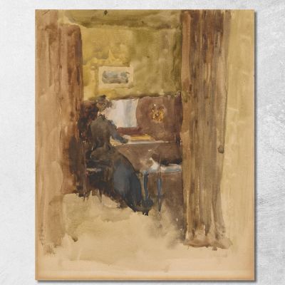 Bravura In Marrone James Abbott McNeill Whistler jam27 quadro stampa su tela