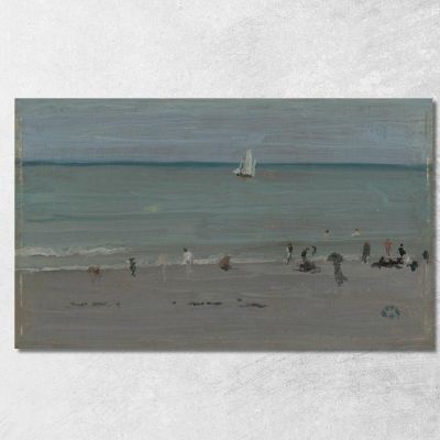 Scena Costiera - Bagnanti James Abbott McNeill Whistler jam30 quadro stampa su tela