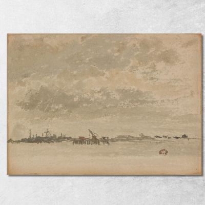 Grigio E Argento - Purfleet James Abbott McNeill Whistler jam44 quadro stampa su tela