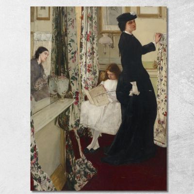 Armonia In Verde E Rosa - La Sala Della Musica James Abbott McNeill Whistler jam46 quadro stampa su tela