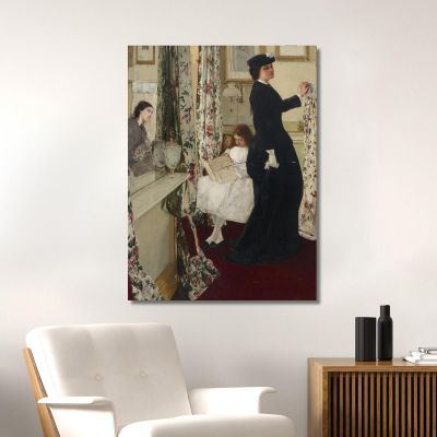 Harmonie In Grün Und Rosa: Das Musikzimmer James Abbott McNeill Whistler, jam46 drucken auf leinwand