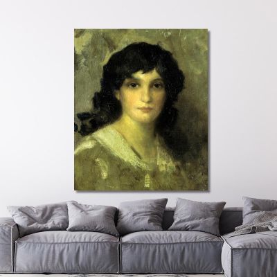 Cabeza De Una Joven James Abbott McNeill Whistler, jam49 cuadro en lienzo