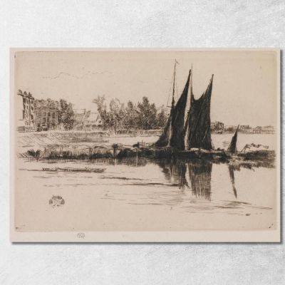 Hurlingham 2 James Abbott McNeill Whistler jam50 quadro stampa su tela