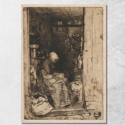 La Vecchia Con Gli Stracci James Abbott McNeill Whistler jam52 quadro stampa su tela