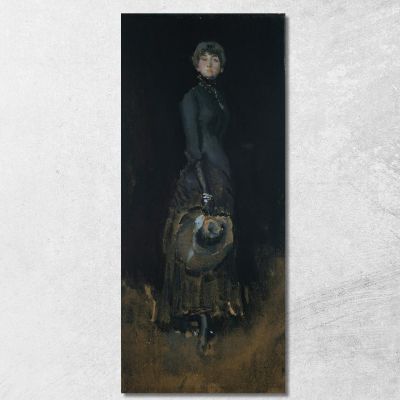 Signora In Grigio James Abbott McNeill Whistler jam53 quadro stampa su tela