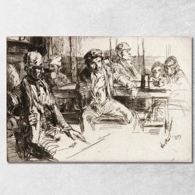 Uomini Della Riva James Abbott McNeill Whistler jam59 quadro stampa su tela