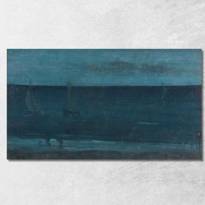 Notturno Blu E Argento Bognor James Abbott McNeill Whistler jam74 quadro stampa su tela