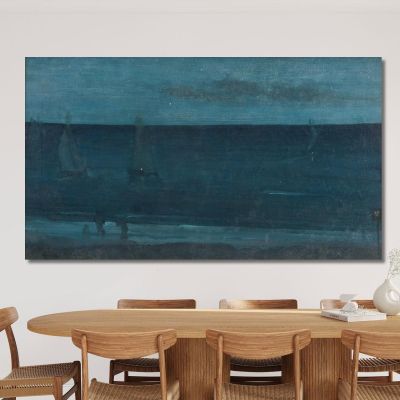 Nocturne Blue And Silver Bognor James Abbott McNeill Whistler, jam74 canvas print