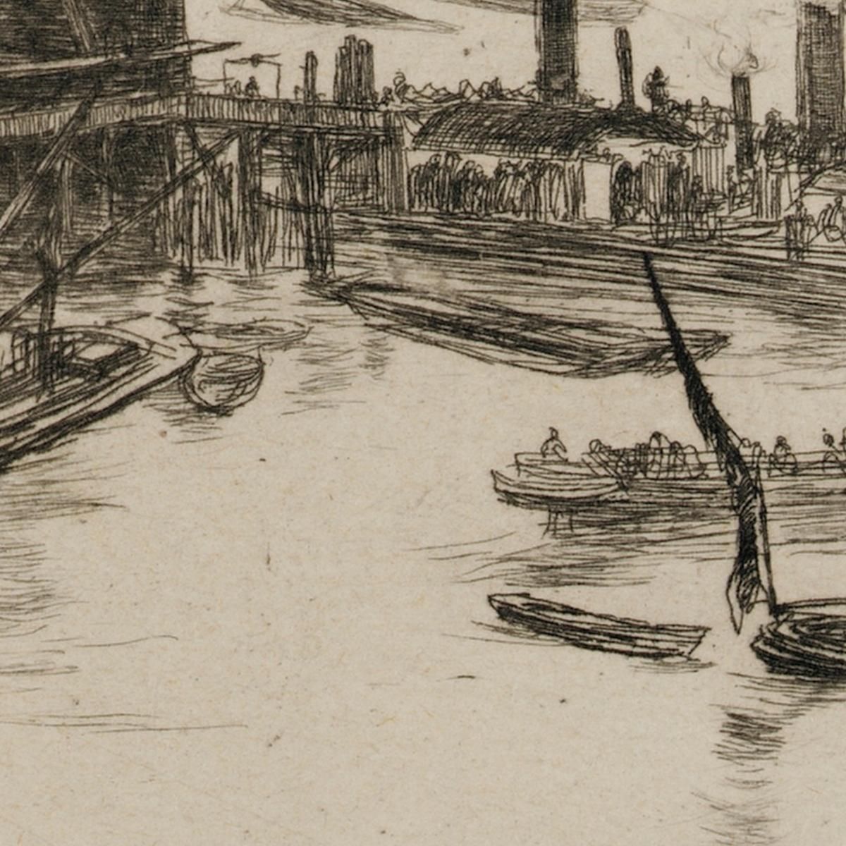 Vecchio Ponte Di Hungerford 2 James Abbott McNeill Whistler jam79 quadro stampa su tela