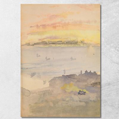 Alba Oro E Grigio James Abbott McNeill Whistler jam105 quadro stampa su tela