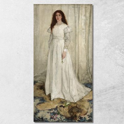 Sinfonia In Bianco N. 1: La Ragazza Bianca James Abbott McNeill Whistler jam107 quadro stampa su tela
