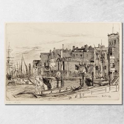 La Polizia Del Tamigi James Abbott McNeill Whistler jam109 quadro stampa su tela