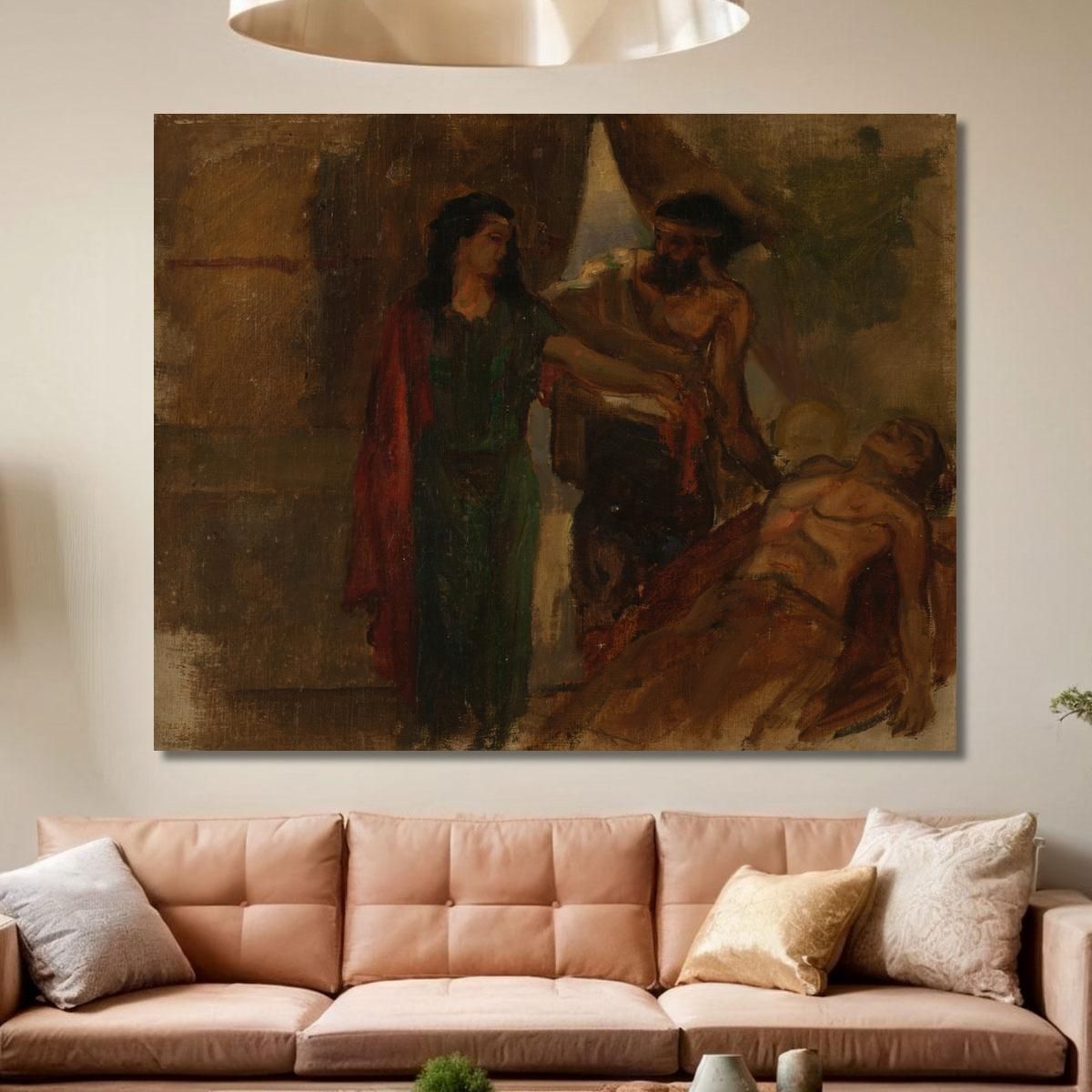 Scène Biblique James Ensor tableau impression sur toile, image size:1200x1200