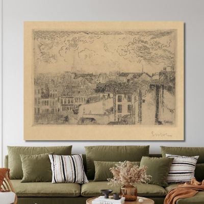 I Tetti Di Ostenda James Ensor, jen17 quadro stampa su tela