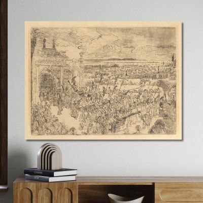 The Roman Triumph James Ensor, jen36 canvas print