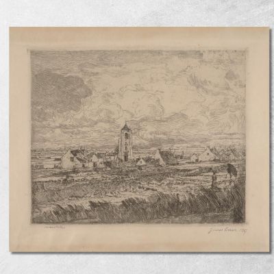 Grande Veduta Su Mariakerke James Ensor jen55 quadro stampa su tela