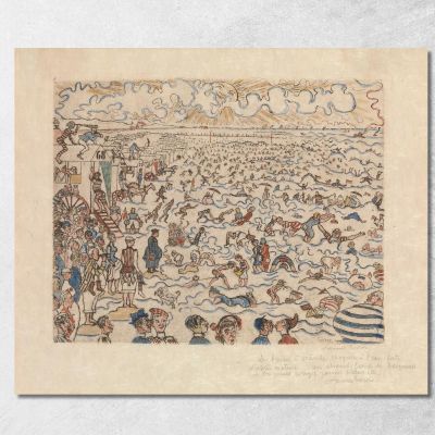 I Bagni Di Ostenda James Ensor jen91 quadro stampa su tela