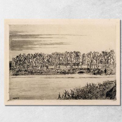 Il Ponte Nel Bosco A Ostenda James Ensor jen94 quadro stampa su tela