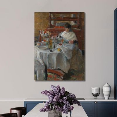 La Mangiatrice Di Ostriche James Ensor jen102 quadro stampa su tela