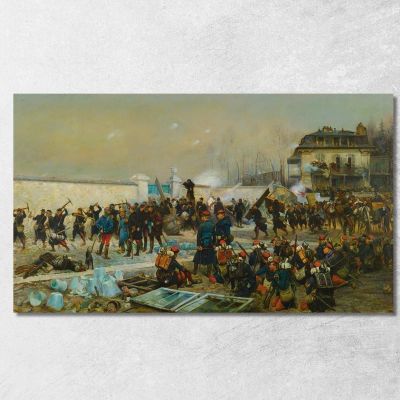 Champigny Dicembre 1870 Jean-Baptiste Édouard Detaille jbd8 quadro stampa su tela