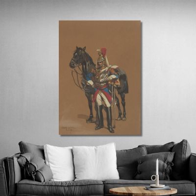 Corazziere Jean-Baptiste Édouard Detaille jbd14 quadro stampa su tela