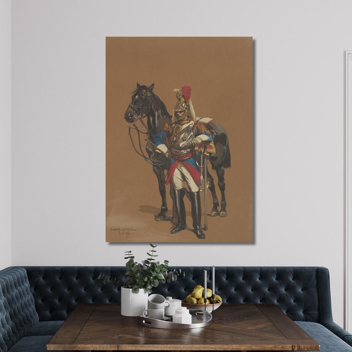 Corazziere Jean-Baptiste Édouard Detaille jbd14 quadro stampa su tela