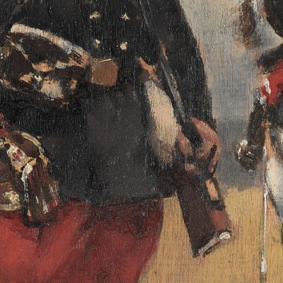 Soldati Jean-Baptiste Édouard Detaille jbd27 quadro stampa su tela