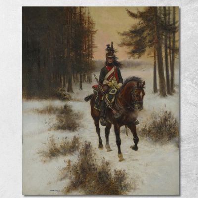 Il Dragone Jean-Baptiste Édouard Detaille jbd29 quadro stampa su tela