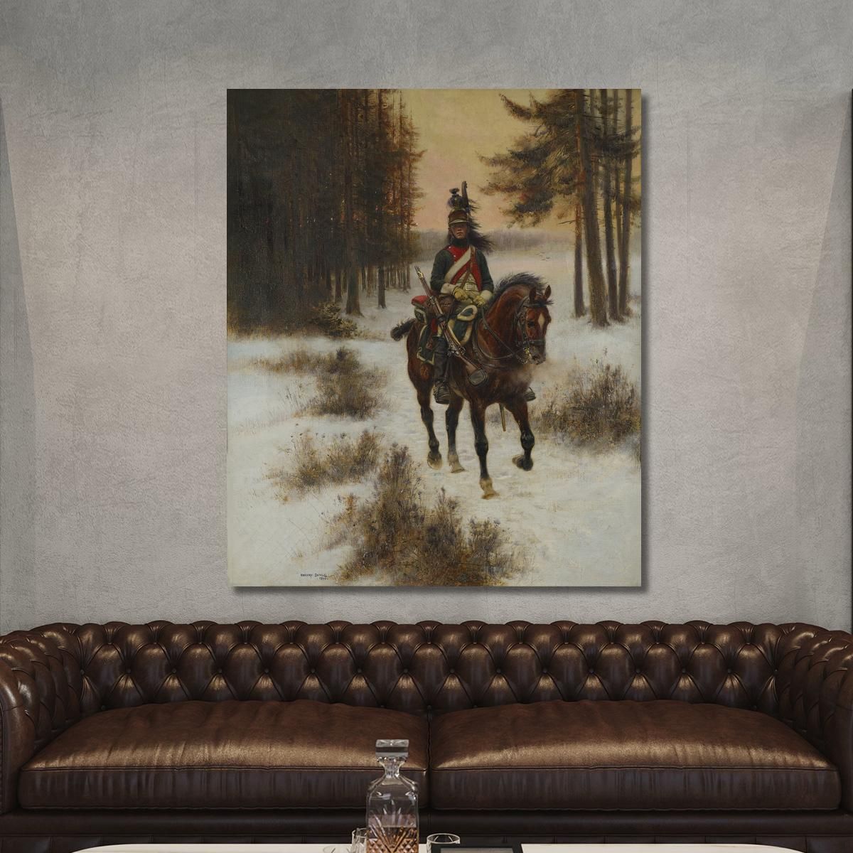 Il Dragone Jean-Baptiste Édouard Detaille jbd29 quadro stampa su tela