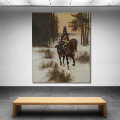 Il Dragone Jean-Baptiste Édouard Detaille jbd29 quadro stampa su tela