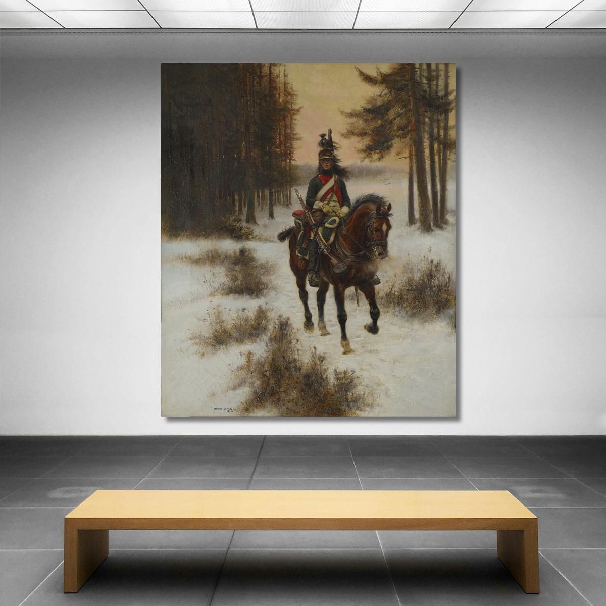 Il Dragone Jean-Baptiste Édouard Detaille jbd29 quadro stampa su tela