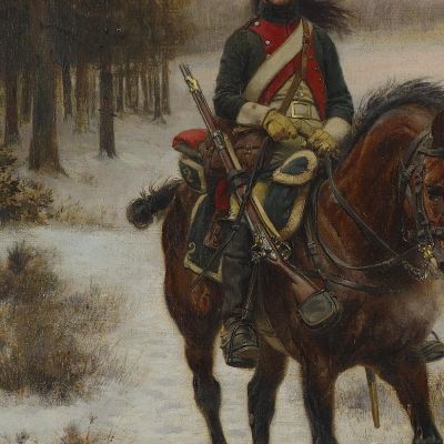 Il Dragone Jean-Baptiste Édouard Detaille jbd29 quadro stampa su tela