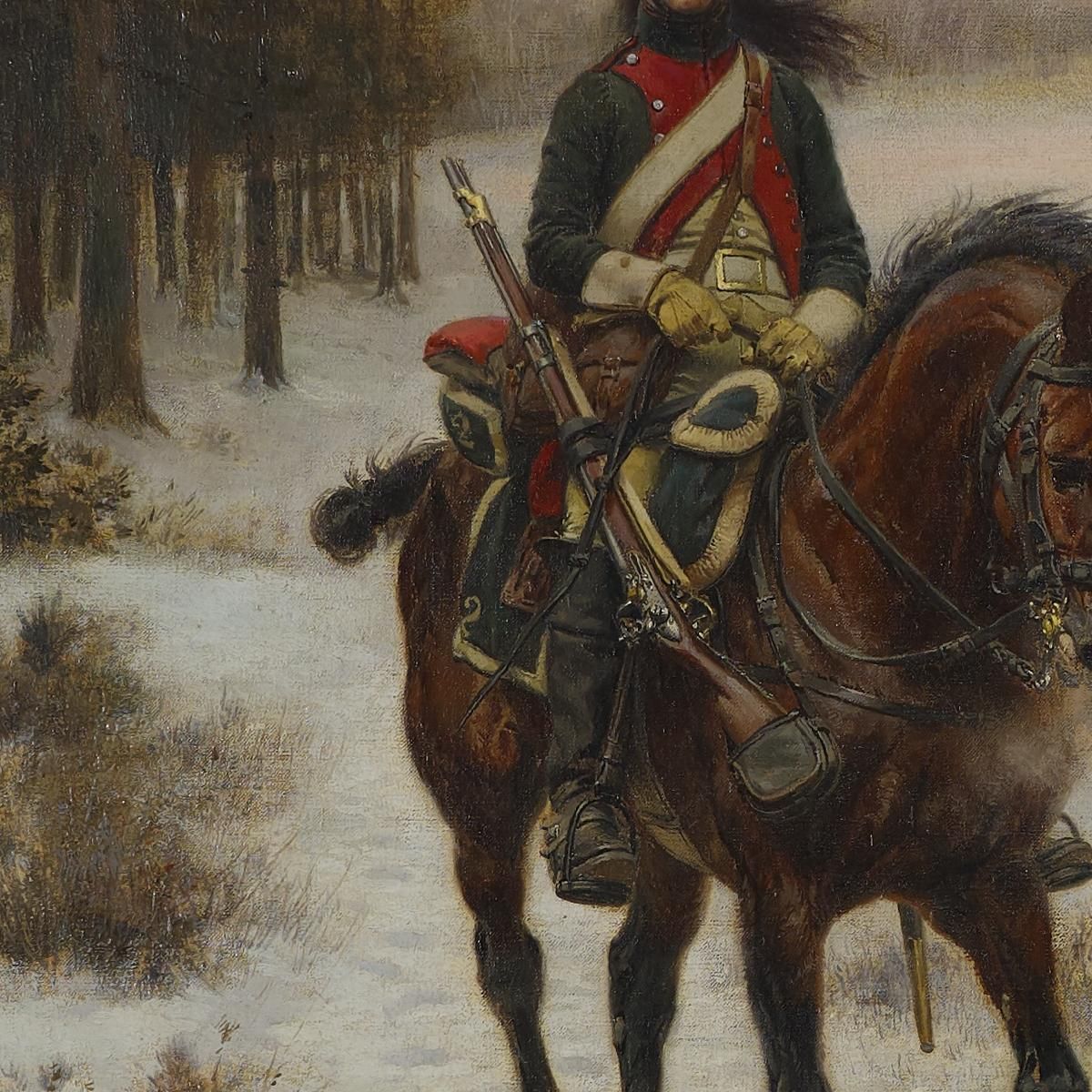 Il Dragone Jean-Baptiste Édouard Detaille jbd29 quadro stampa su tela