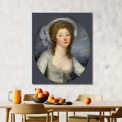 Portrait Of A Young Woman Called Mademoiselle Montredon Jean-Baptiste Greuze jbg50 canvas print 