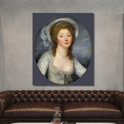 Portrait Of A Young Woman Called Mademoiselle Montredon Jean-Baptiste Greuze jbg50 canvas print 