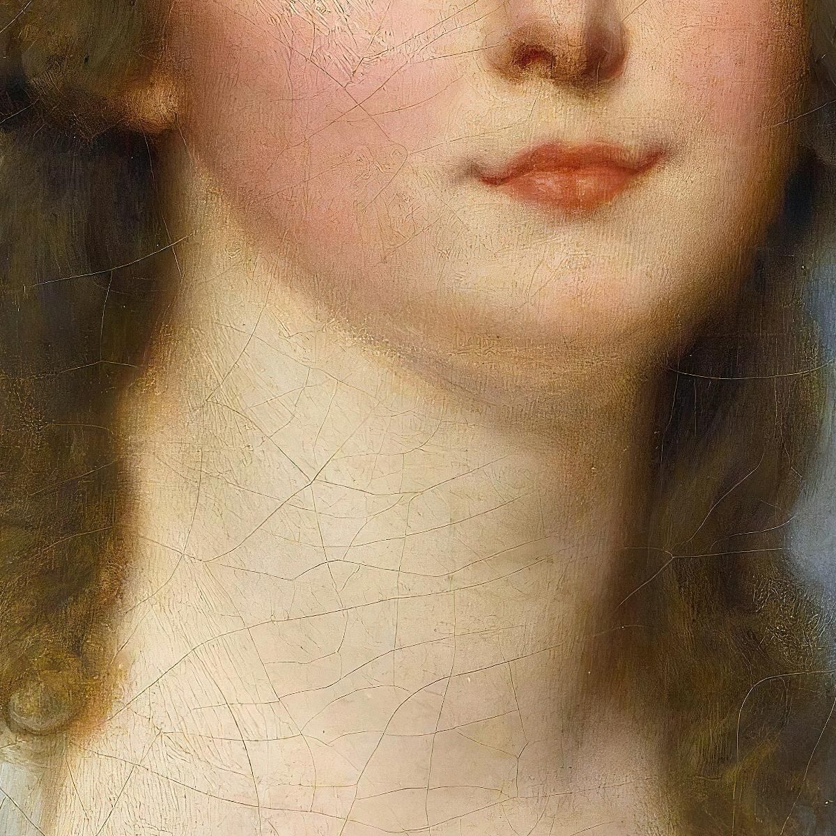 Portrait Of A Young Woman Called Mademoiselle Montredon Jean-Baptiste Greuze jbg50 canvas print