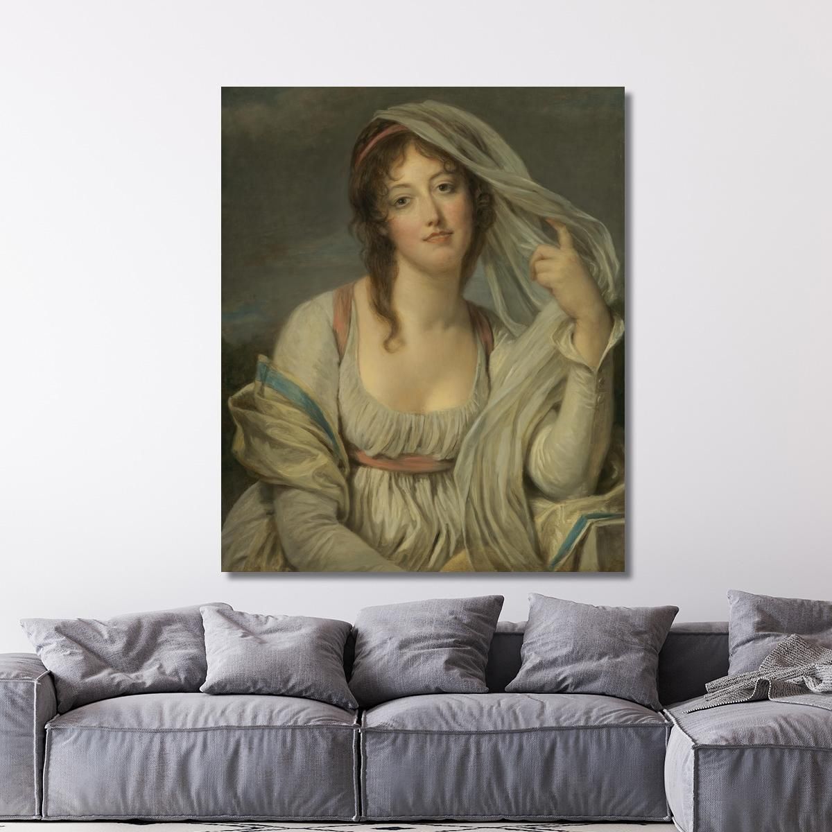 Portrait Of Madame Van Westrenen Of Tremaat Jean-Baptiste Greuze jbg53 canvas print 