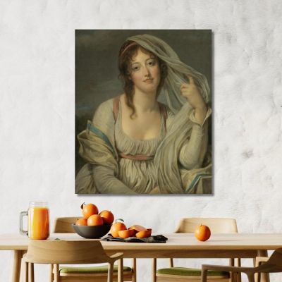 Portrait Of Madame Van Westrenen Of Tremaat Jean-Baptiste Greuze jbg53 canvas print 