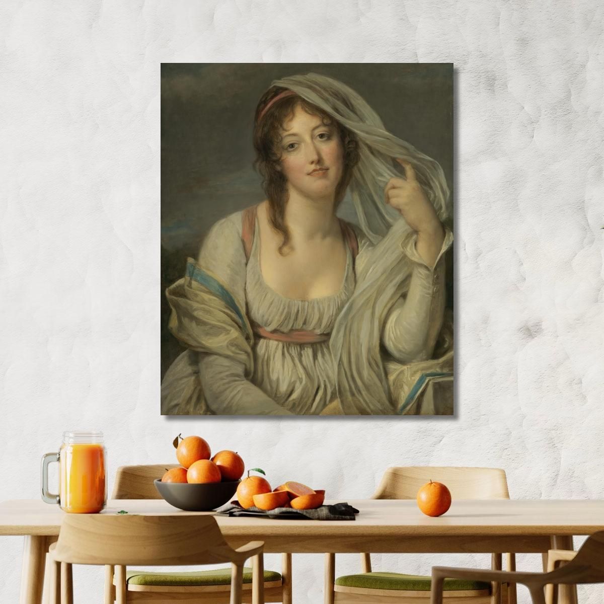 Portrait Of Madame Van Westrenen Of Tremaat Jean-Baptiste Greuze jbg53 canvas print 