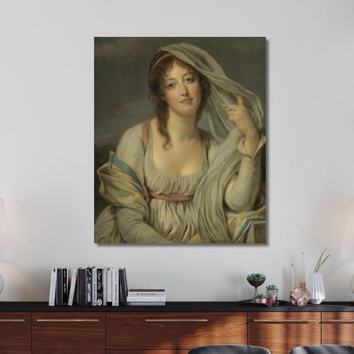 Portrait Of Madame Van Westrenen Of Tremaat Jean-Baptiste Greuze jbg53 canvas print 