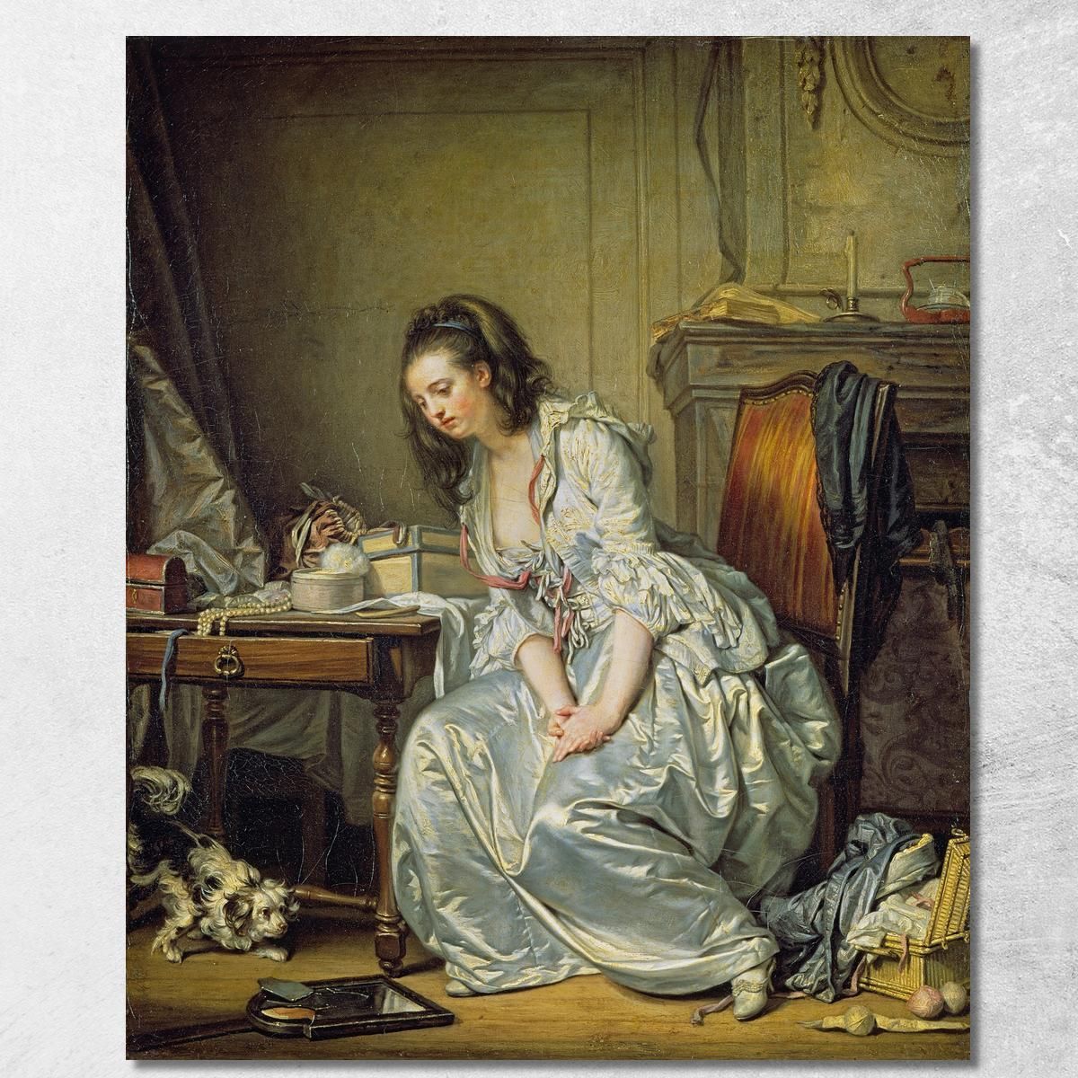 The Broken Mirror Jean-Baptiste Greuze canvas print