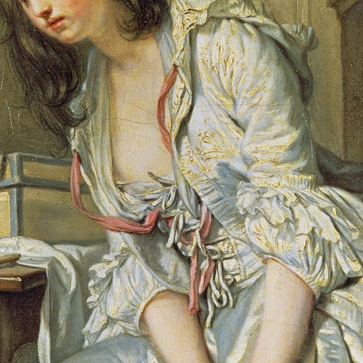 The Broken Mirror Jean-Baptiste Greuze canvas print