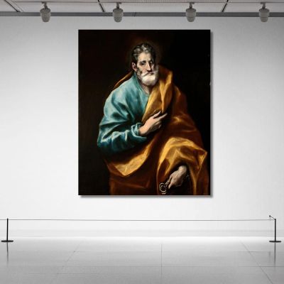 Apostle Saint Peter El Greco (Domenikos Theotokopoulos), egr4 canvas print