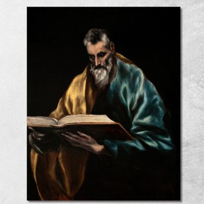 Apostolo San Simone El Greco (Domenikos Theotokopoulos) egr5 quadro stampa su tela